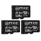 【AXE MEMORY】MicroSDXC 128GB*3入組 A1 V30/ UHS-I U3 4K-附轉卡 記憶卡(台灣製造)