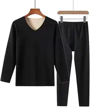[Laimaia] Warm Clothing for Men Base Layer Underwear Winter XL, Black, M