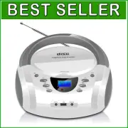 Stylish White CD Boombox with Bluetooth and FM Radio – Perfect for Any Occasion