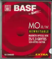 BASF by Emtec 5.25" RW Magneto Optical Disk 1.3GB 1024B/S MO (343787EU)