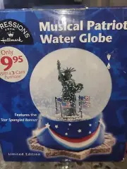 Hallmark Expressions Musical Patriot Globe Vintage Statue Of Liberty Brand...