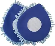CHOMP! Microfiber Mop Refill Pack: 5 Minute CleanWalls 2-pak Giant Noodle Blue Duster Reusable Washable, Window/Door Frame Cleaner and Baseboard Dusts - Dry Dusting Pads