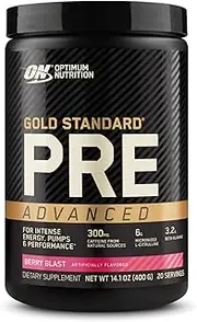 OPTIMUM NUTRITION Gold Standard Pre Advanced, Berry Blast, 400g, 20 Servings