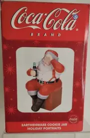 COCA-COLA Santa Cookie Jar Holiday Portraits Christmas Coca Cola New In Box