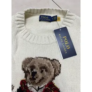 全新 正品POLO RALPH LAUREN女大人熊熊毛衣 熊毛衣 M