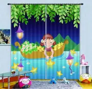 3D Girl boat 37 Blockout Photo Curtain Printing Curtains Drapes Fabric Window AU