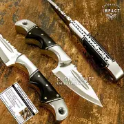 IMPACT CUTLERY RARE CUSTOM FULL TANG SKINNING KNIFE BULL HORN