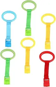 UPKOCH Nursery Pull Rings 6pcs Baby Bed Pull Ring Set for Boys and Girls Gym and Crib