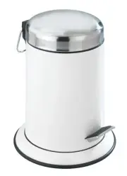 Wenko - Small Bathroom Pedal Bin - Retoro, White