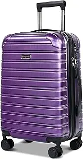 [Feybaul] Luggage Suitcase PC+ABS with TSA Lock Expandable Hardshell Carry On Luggage with Spinner Wheels 20in 24in 28in, Purple, S(20 Inch Carry On), Hardside Carry on Luggage