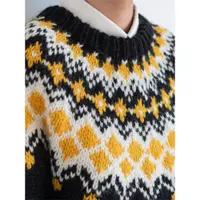 在飛比找ETMall東森購物網優惠-冰島北歐復古摩天輪中性針織毛衣