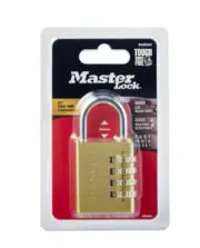 Master Lock 40mm Brass Combination Padlock (604DAU)