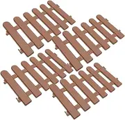 INOOMP 4Pcs Plastic Garden Fence Lightweight Picket Fence for Flowerbeds Landscaping Durable Outdoor Decor for Courtyards Gardens Pathways Design
