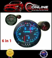 Autotecnica 6 IN 1 5" Monster Tacho Gauge Shift Light OIL WATER TEMP BOOST AMP