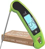 Lavatools PX1D Javelin PRO Duo Ultra Fast Professional Digital Instant Read Meat Thermometer for Grill and Cooking, 11.5cm Probe, Auto-Rotating Backlit Display, Splash Resistant – Wasabi