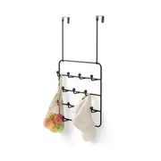 Umbra Estique Over The Door Hooks 14 Towel Coat Clothes Hanger Rack Black/Walnut