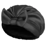 Reusable Shower Cap, Waterproof Double Layer Bowknot Waterproof Shower Cap Elastic Bath Cap Dry Hair