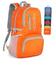 Lightweight Packable Backpack - 35L Light Foldable Hiking Small Orange