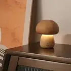 AU (Model D - Beechwood) Beechwood Usb Rechargeable Mushroom Table Lamp