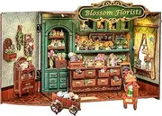 CUTEBEE Book Nook Kit - DIY Miniature House Dollhouse Kit for Adults and Teens, Booknook Tiny House Bookshelf Decor 3D Wooden Puzzle(Blossom Florists)