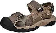 [VOODUE] Men Sandals Air Outer Penetration Wild Hollow Sandals Summer Wear Resistant Anti-Slip Toe for Men