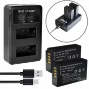 2X EN-EL20 Battery & Charger for Nikon Coolpix A, Coolpix P1000, DL24-500, 1 V3