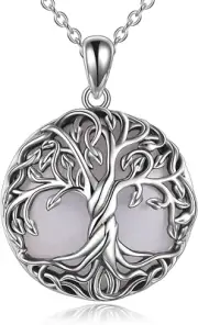 Tree of Life Necklace Sterling Silver Celtic Family Tree Pendant for Women Gifts