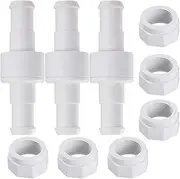 3 Pack D20 Pool Hose Ball Bearing Swivel + 6 Pack D15 Hose Nuts Replacement for Polaris 180 280 380 Pool Cleaners