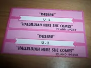 2 U2 Desire / Hallelujah Here She Comes Jukebox Title Strips