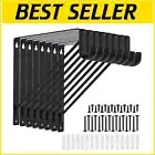 Versatile 8 Pack Closet Rod & Shelf Brackets - 11 Inch Heavy Duty Wall Supports