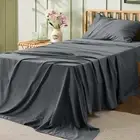 Bedsure Twin Sheets Set Grey - Soft Bed Sheets, 3 Twin, 01 - Dark