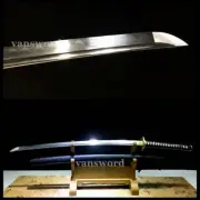 Japanese Katana Folded Steel Clay Tempered Abrasived Samurai Sword Battle Ready.