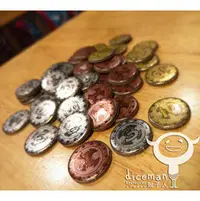 在飛比找PChome商店街優惠-骰子人桌遊-紙幣Coin(銅銀金三色)錢幣.代幣.計分(波多