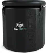 Inflatable Ice Bath Tub for Athletes - Cold Plunge Compatible Water Chiller, Insulated Lid, EVA Groundsheet, Backpack, 130 Gallon, 39" L x 39" W x 35.4" H