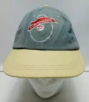 Dominica Baseball Cap Hat Lid Denim Khaki Strap back metal clasp