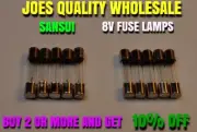 (10) FUSE TYPE 8V-300mA / LAMPS /BULBS / 7070 8080 9090 DB/Sansui DIAL METER
