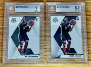 2019-20 PANINI MOSAIC KELDON JOHNSON ROOKIE #238 BGS 9 & 8.5 (2 CARD LOT) SPURS