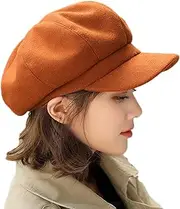 [WSLCN] Women Berets Newsboy Hat Artist Hats Visors Imitation Woolen British Style Fashion Vintage Elegant Baker Boy Flat Caps
