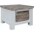 NEW Urban Styling Plumeria Lamp Side Table White Brush