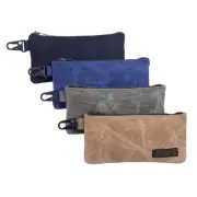 Small Tool Bag, Waxed Canvas Zippered Pouch, Tool Pouches with Zipper, Utilit...