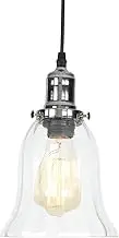 YPDTSNGV Vintage Pendant Lights Chrome Rustic Industrial Glass Shade Chandelier Lighting, Adjustable Hanging Ceiling Lamps for Kitchen Island(E)