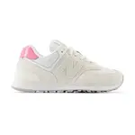 NEW BALANCE 574 女鞋 米白粉色 麂皮 尼龍 緩震 經典 拼接 運動 休閒鞋 WL5742BA