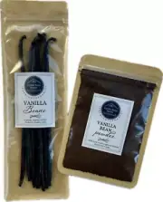 55g Vanilla Powder & Bean Bundle- 30g Gourmet Vanilla beans & 25g Vanilla Powder