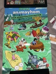 SDCC 2023 Exclusive Hulu Animayhem Offsite Poster Simpsons Futurama Archer Bobs