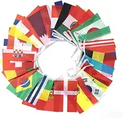 32 Countries String Flags, International World Flags a String, Countries Around The World Nations Flag, 32 Teams Hanging Flags for Sports Game Themed