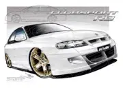 HSV Clubsport VX VX R8 CLUBSPORT HERON WHITE A1 STRETCHED CANVAS (V045B)