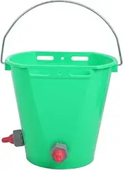 Feed Bucket 8L Anti-backflow 5 Types Plastic Lamb Milk Feed Bucket, for Cattle Lamb(Two mouths)
