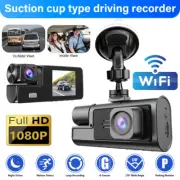 Dual Lens Car DVR Camera Dash Cam Front/Rear/Inside Video Recorder G-Sensor