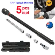 5X 1/4 Drive Click Torque Wrench 5-25Nm Ratchet Spanner Adjustable Torque Wrench