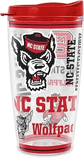Rico Industries NCAA North Carolina State Wolfpack 16 oz Double Walled Insulated Tritan Mayhem Tumbler Cup Keeps Drinks Cold & Hot, USA Made